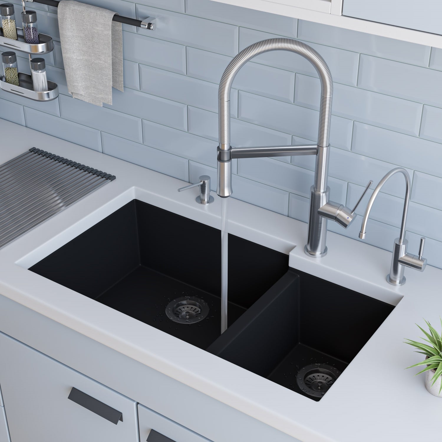 ALFI brand AB2015 Brushed Gooseneck Single Hole Faucet