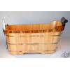 ALFI brand AB1148 59" Free Standing Wooden Bathtub with Chrome Tub Filler