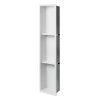 ALFI brand 8" x 36" White Matte Stainless Steel Vertical Triple Shelf Bath Shower Niche