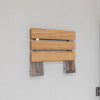 ALFI brand ABS16S-BN Brushed Nickel 16" Folding Teak Wood Shower Seat Bench