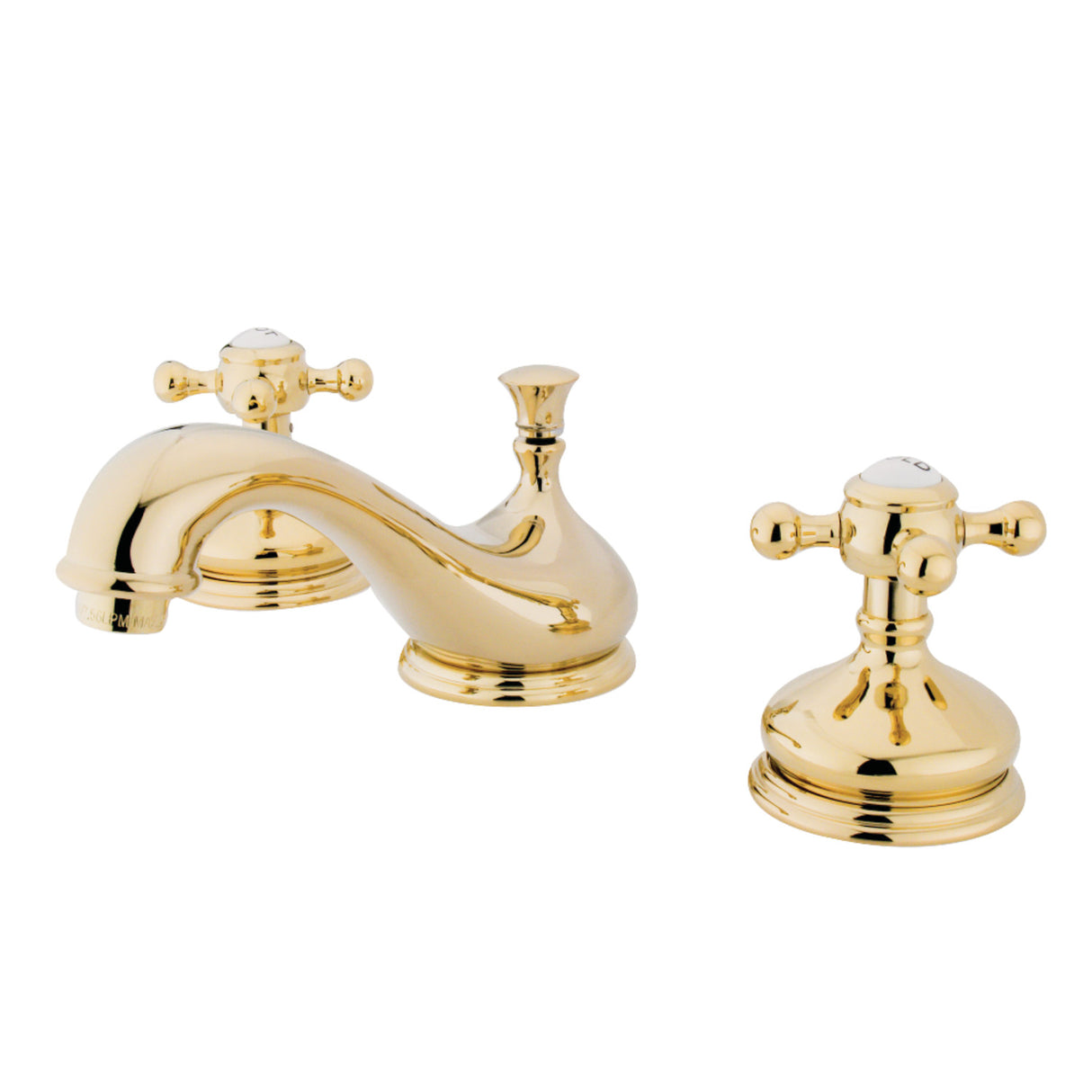 Kingston Brass KS1162BX 8 in. Widespread Bathroom Faucet, Polished Brass