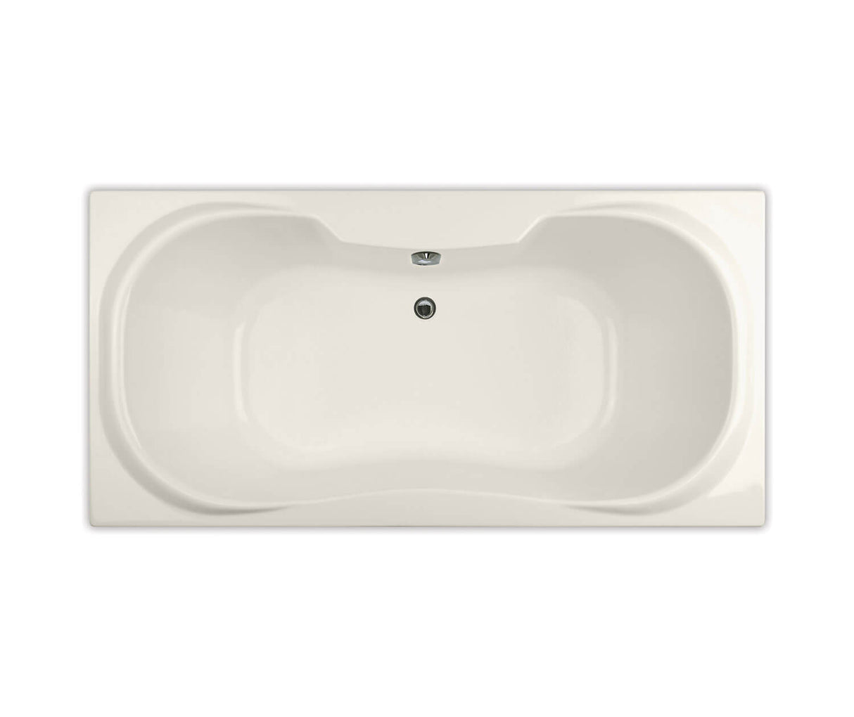 MAAX 101227-091-007-000 Cambridge 72 x 36 Acrylic Drop-in Center Drain 10 Microjets Bathtub in Biscuit