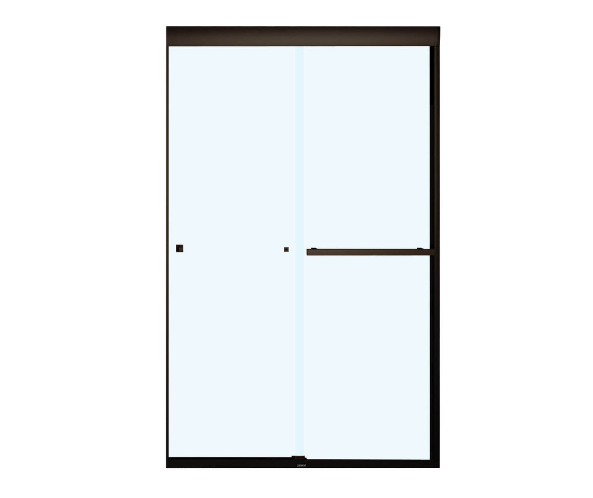 MAAX 135671-900-172-000 Aura 43-47 x 71 in. 8 mm Bypass Shower Door for Alcove Installation with Clear glass in Dark Bronze