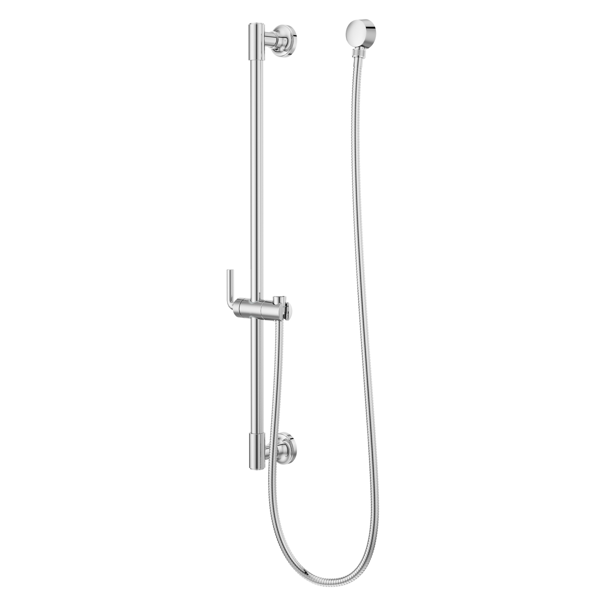 Modern Round 30 in. Slide Bar with 60 in. Hose in Polished Chrome