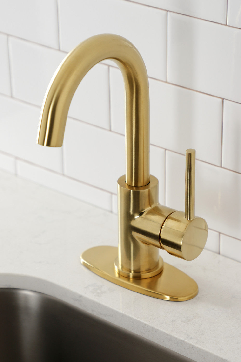 Kingston Brass LS8533DL Concord Single-Handle Bar Faucet, Brushed Brass