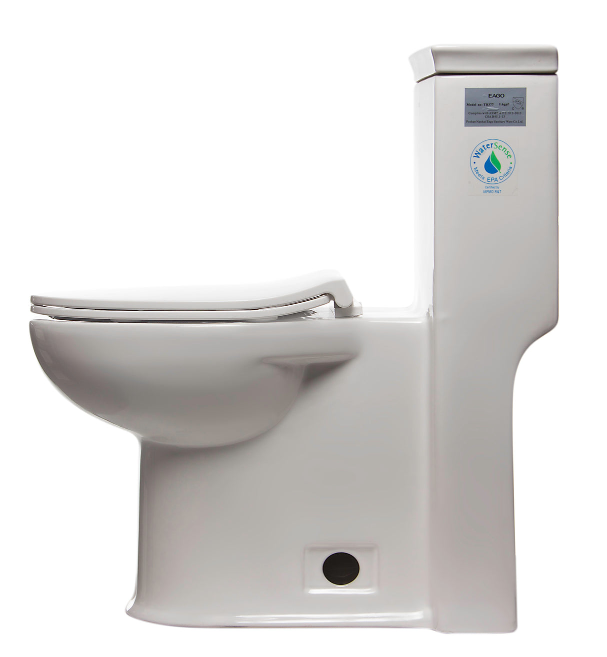 EAGO TB377 ADA Compliant One Piece Single Flush Toilet