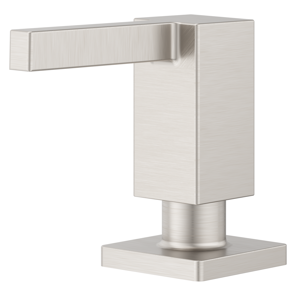 Square Modern Kitchen Soap Dispenser in Spot Defense Brushed Nickel