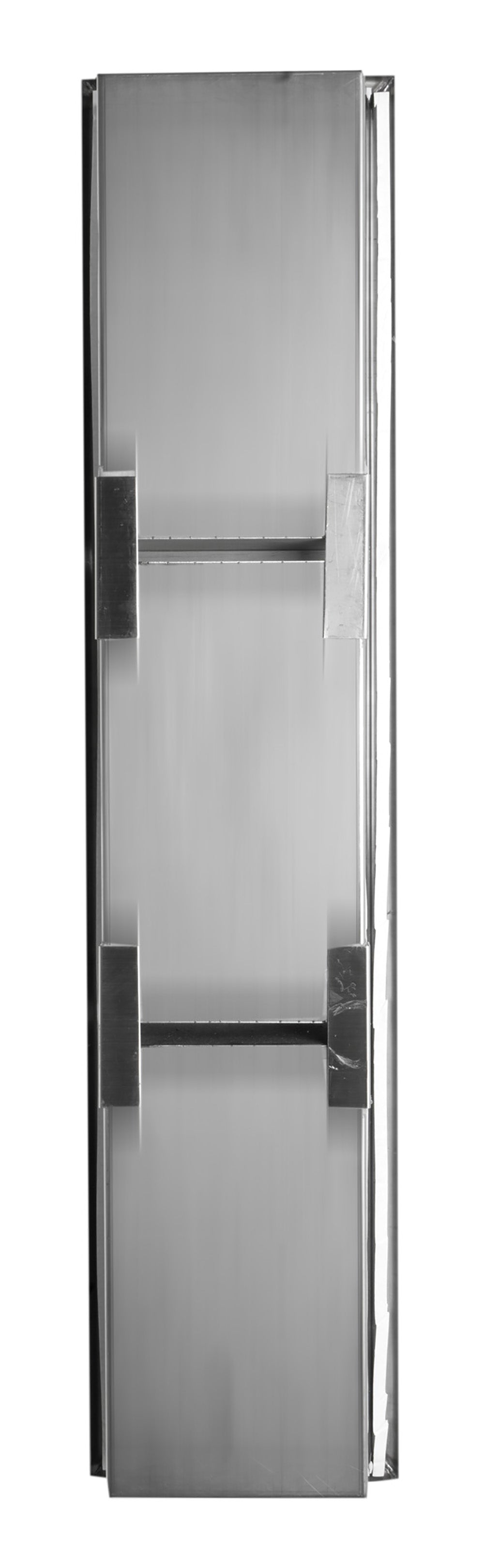 ALFI brand 8 x 36 Polished Stainless Steel Vertical Triple Shelf Bath Shower Niche