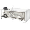 EAGO AM154ETL-L6 6 ft Acrylic White Rectangular Whirlpool Bathtub w Fixtures