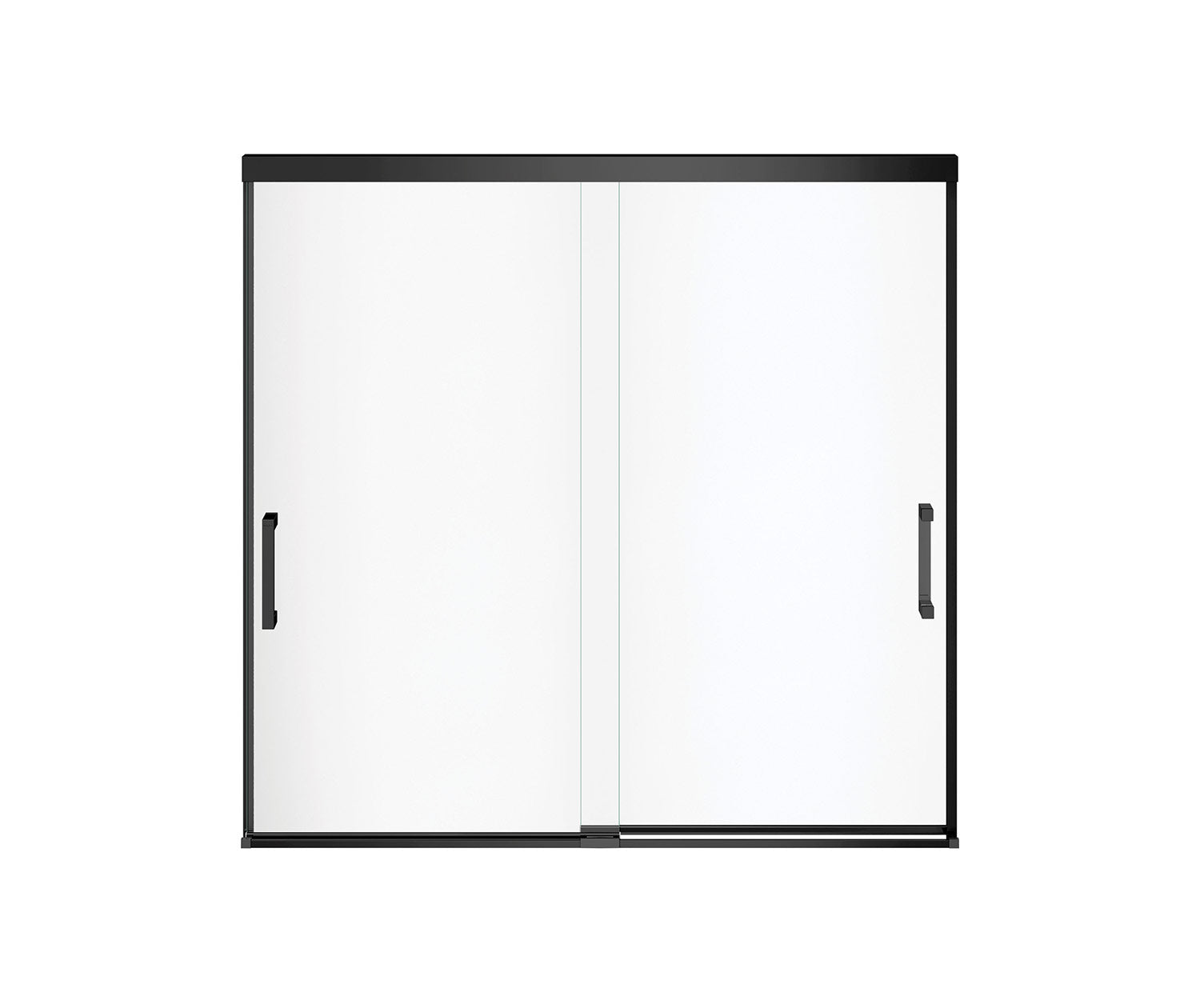 MAAX 139354-900-340-000 Incognito 57 56-59 x 56 ¾ in. 8mm Bypass Tub Door for Alcove Installation with Clear glass in Matte Black