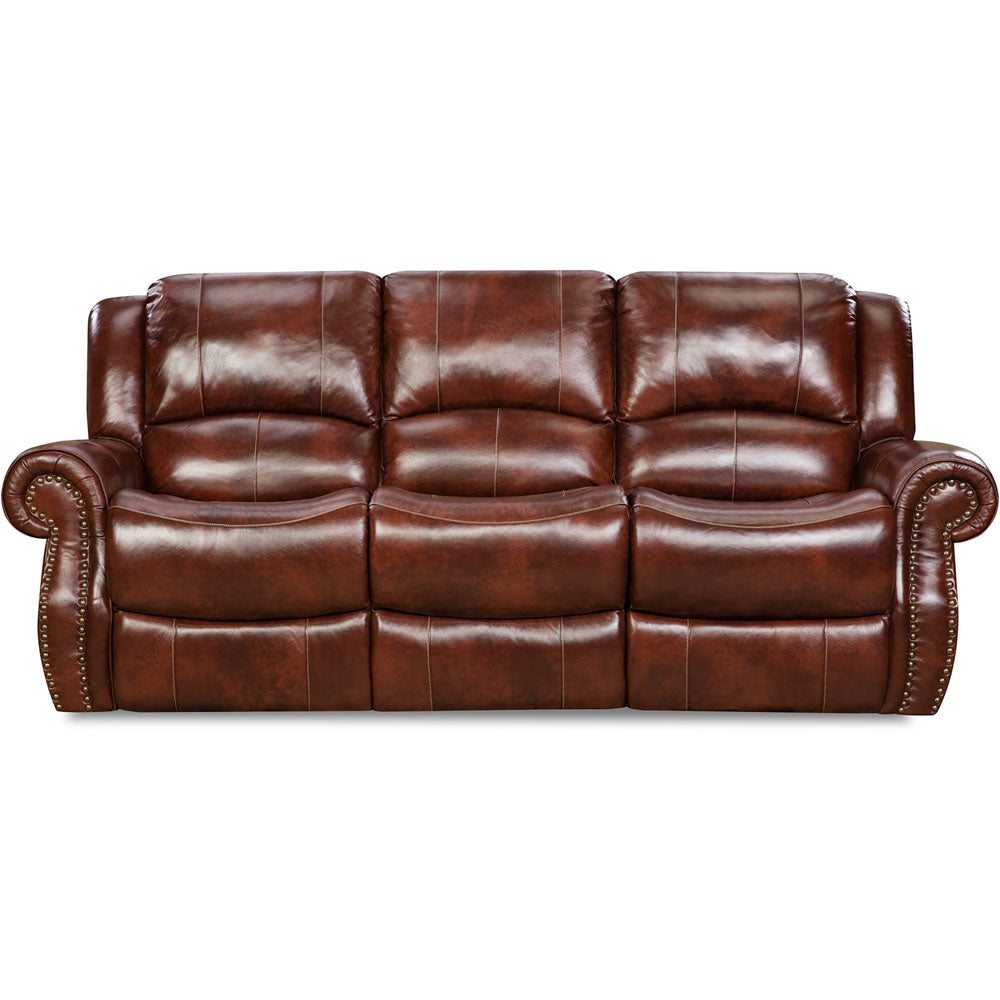 Hammond C99901-30 100% Leather, Softie Oxblood Sofa, 90"Wx42"Dx40"H