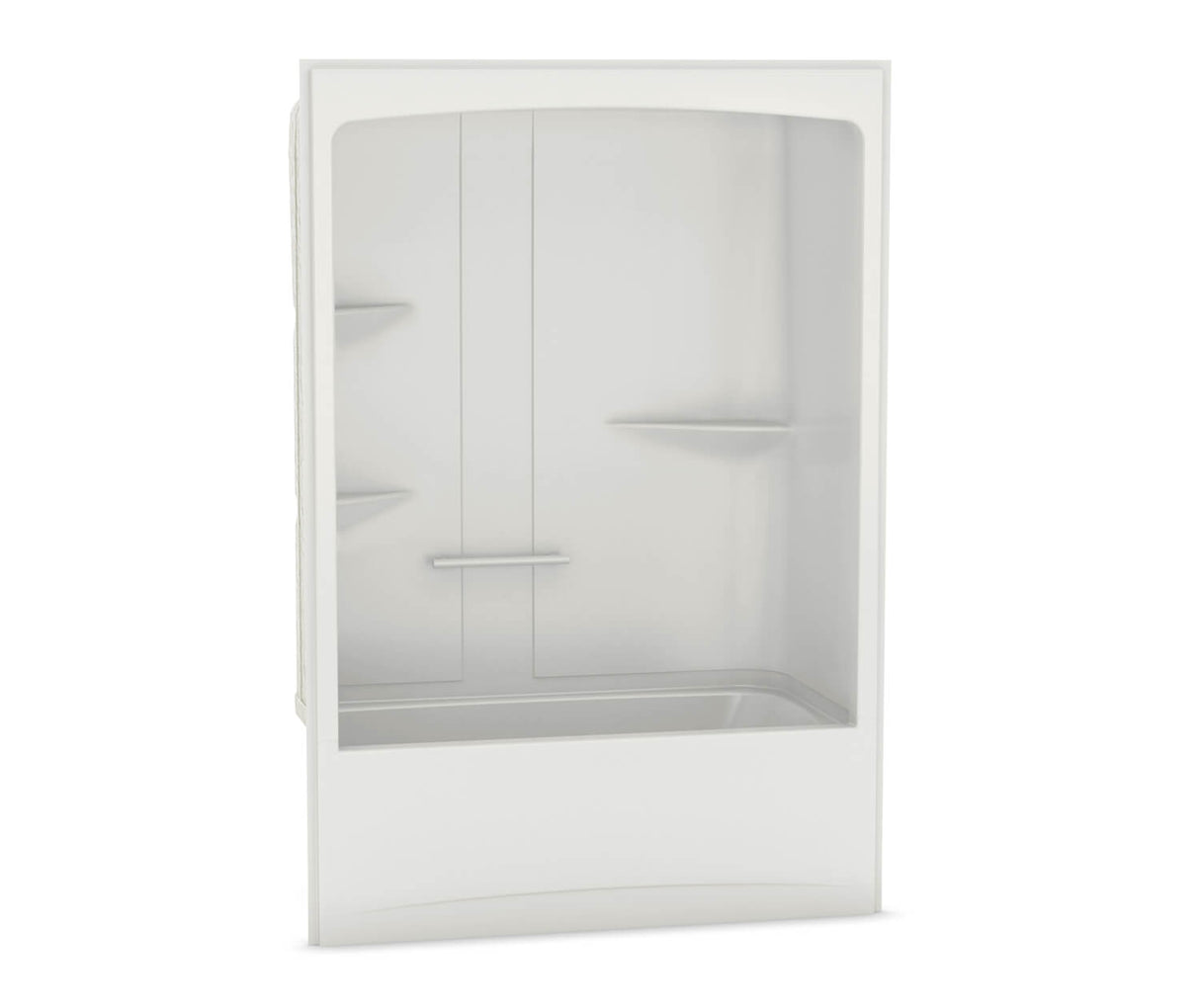 MAAX 107000-R-003-001 Allia TSR-6032 Acrylic Alcove Right-Hand Drain One-Piece Whirlpool Tub Shower in White