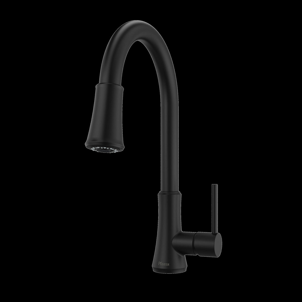 Pfirst Series 1-Handle Pull-Down Kitchen Faucet in Matte Black
