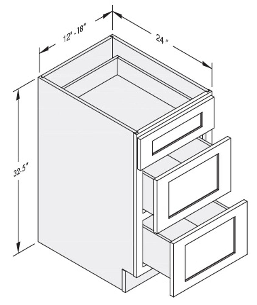 Cab-Tec Shaker White Kitchen Cabinet - SW-DB15ADA