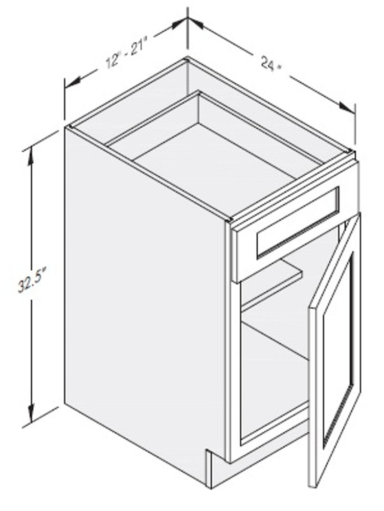Cab-Tec Shaker White Kitchen Cabinet - SW-B15ADA