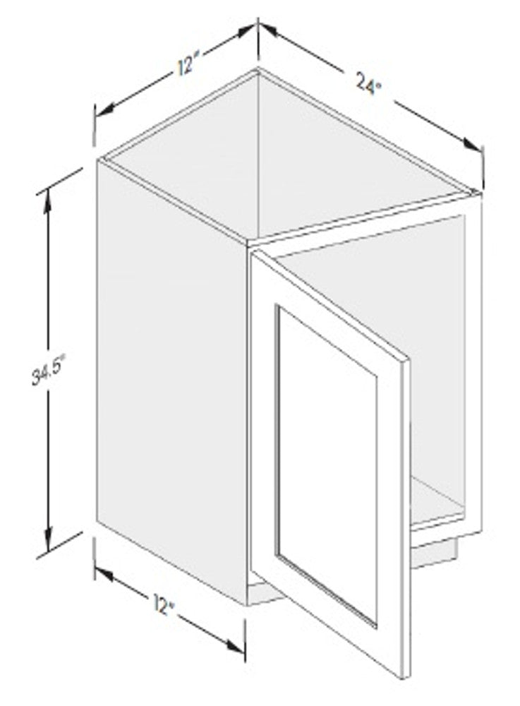 Cab-Tec Shaker White Kitchen Cabinet - SW-BTR12