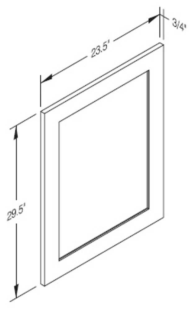 Cab-Tec Shaker White Kitchen Cabinet - SW-DDB30