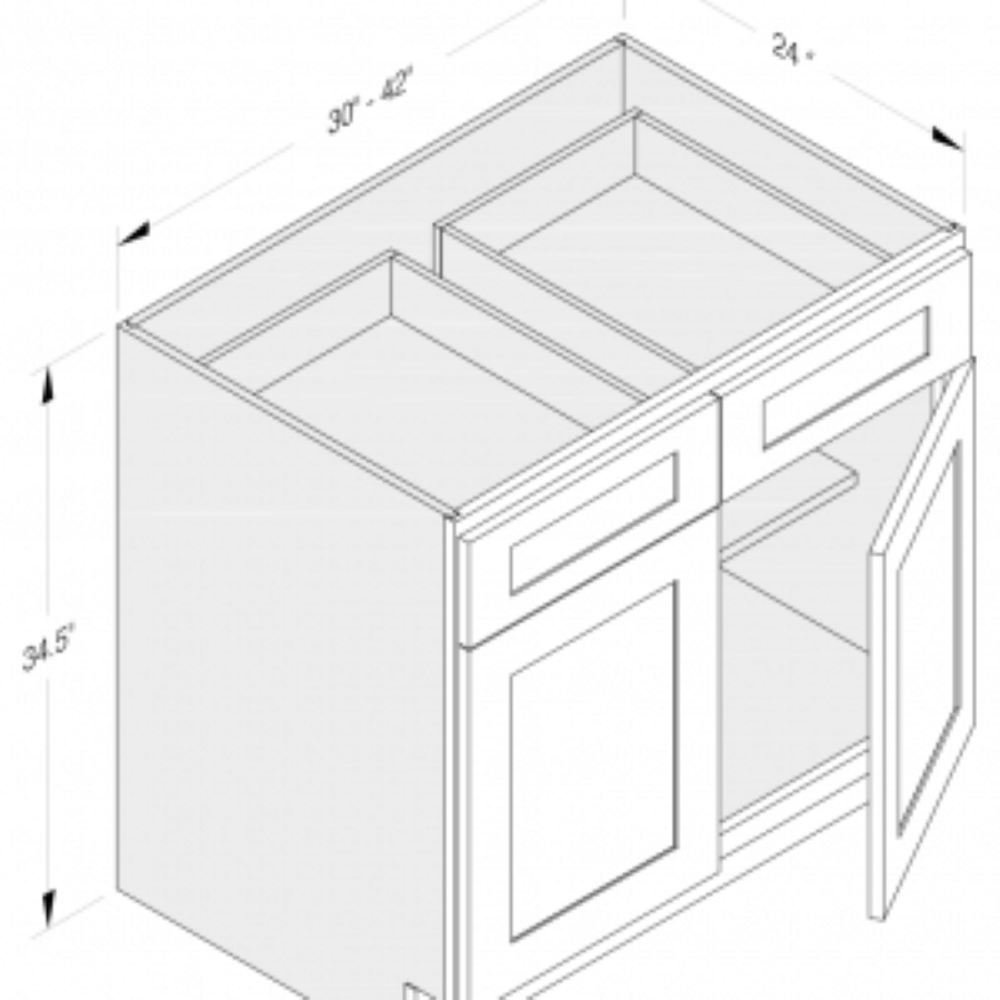 Cab-Tec Shaker Navel Kitchen Cabinet - SN-B36