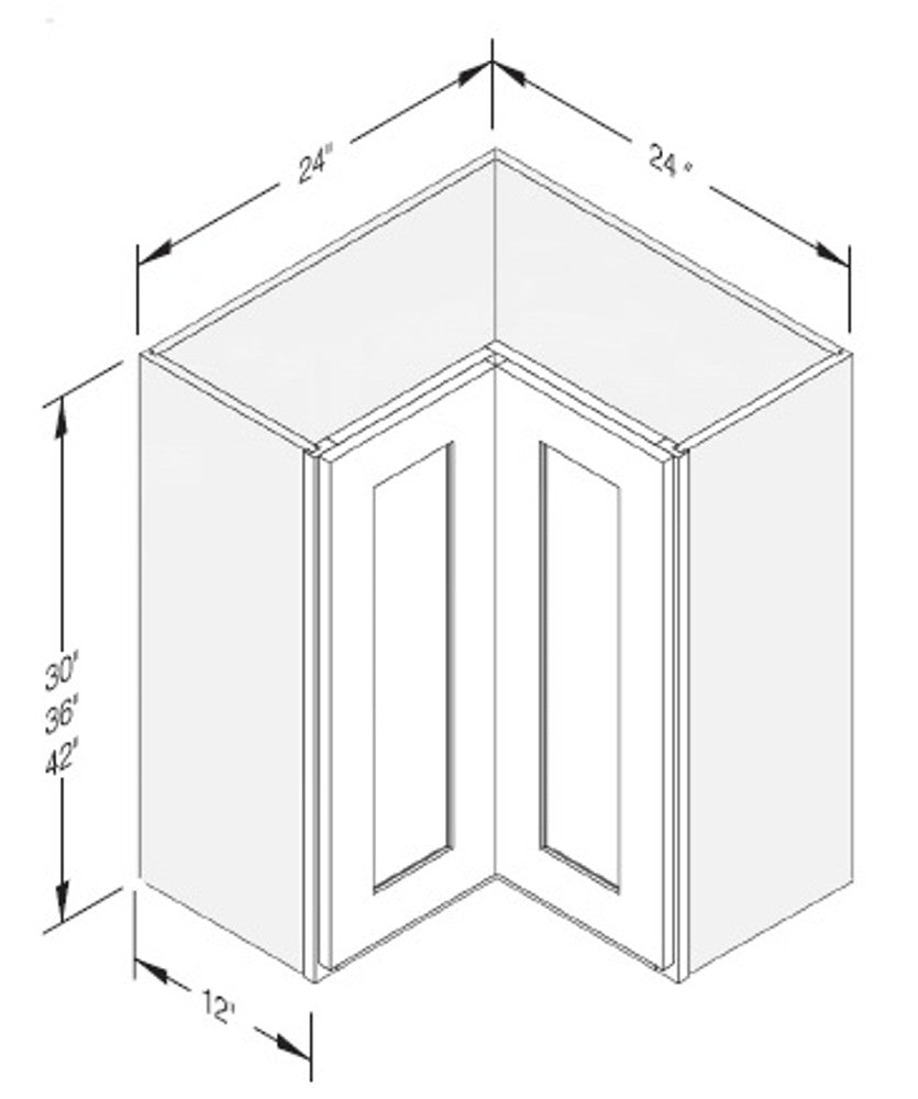 Cab-Tec Shaker White Kitchen Cabinet - SW-WLS2430
