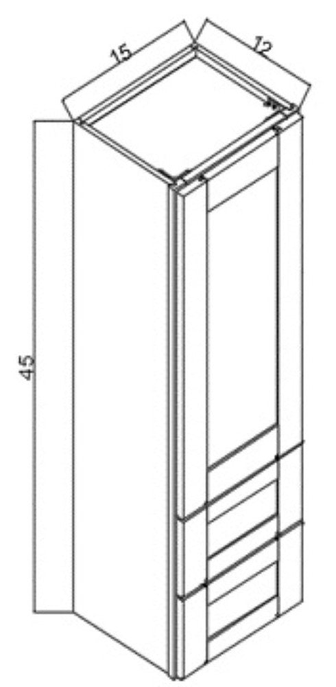 Cab-Tec Shaker White Bath Cabinet - SW-DV1545