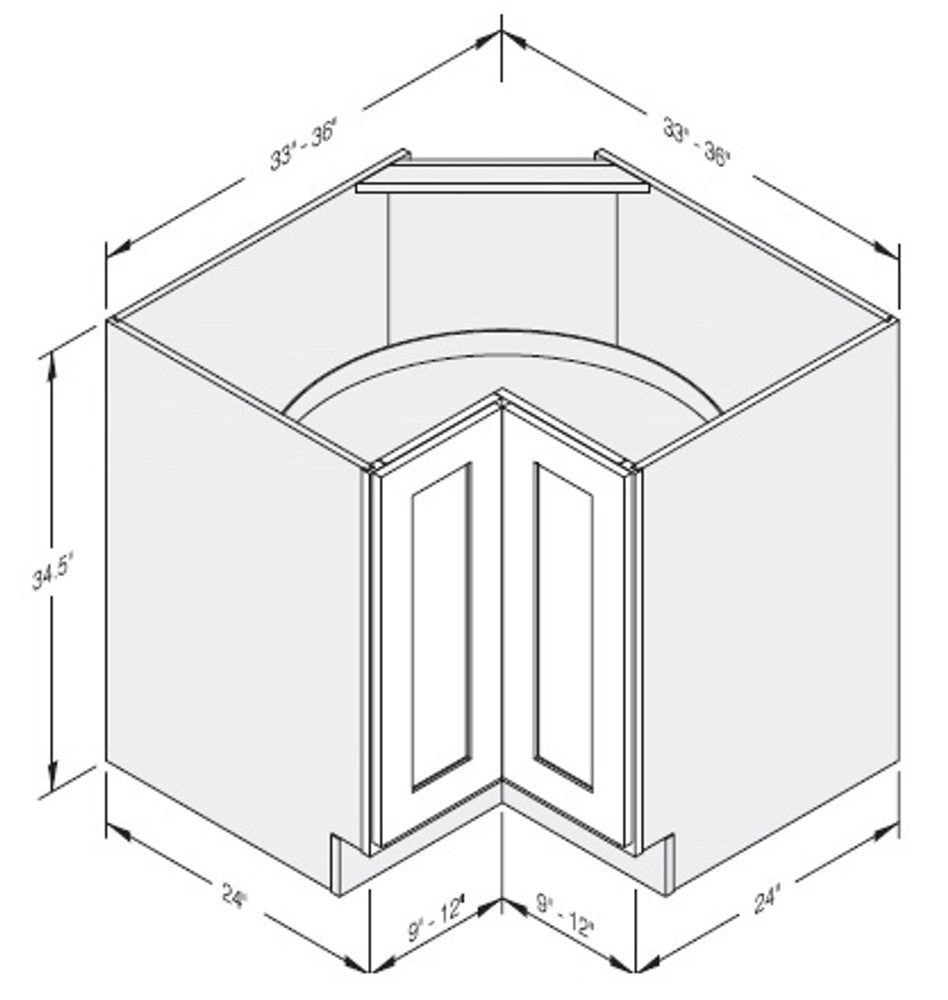 Cab-Tec Shaker White Kitchen Cabinet - SW-LS36