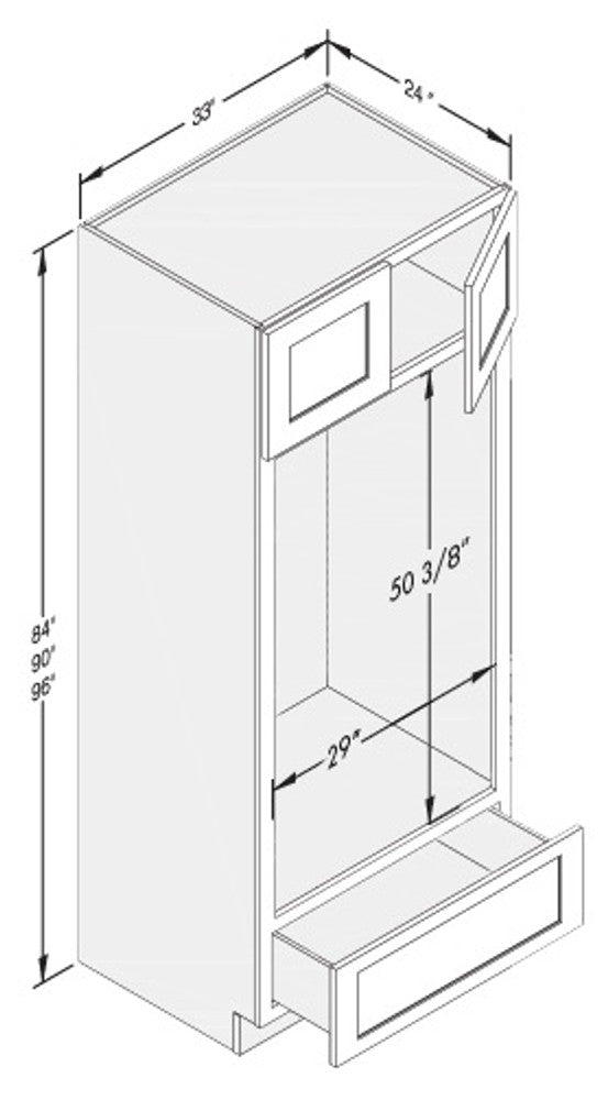 Cab-Tec Shaker White Kitchen Cabinet - SW-OCD339624