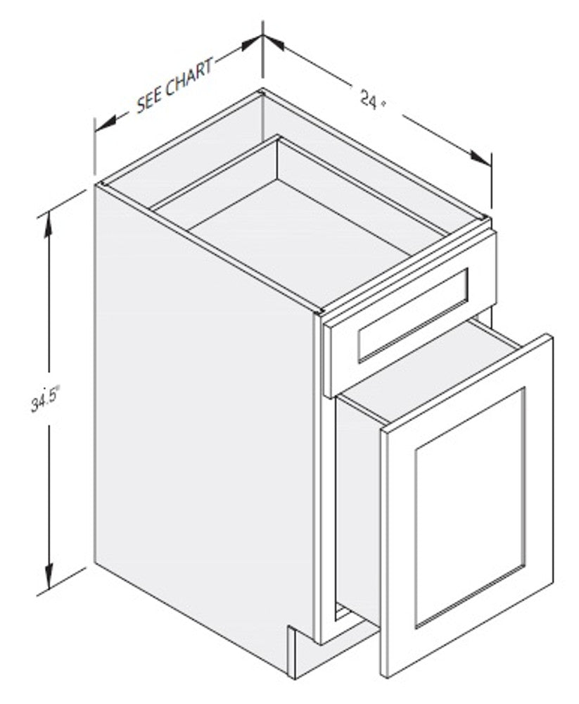 Cab-Tec Sturbridge Caramel Kitchen Cabinet - SBC-BWB15