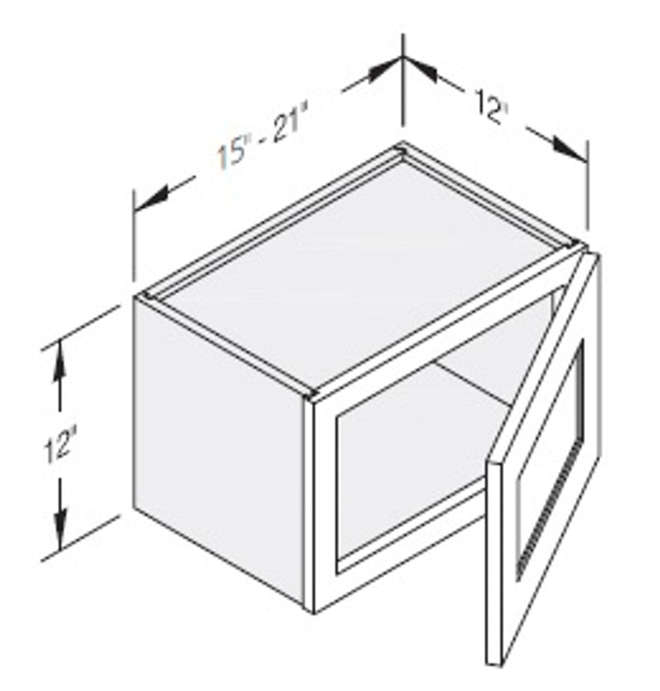 Cab-Tec Shaker White Kitchen Cabinet - SW-W1812