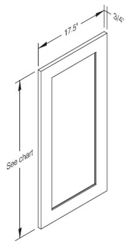 Cab-Tec Shaker Naval Kitchen Cabinet - SN-WP1884TDD