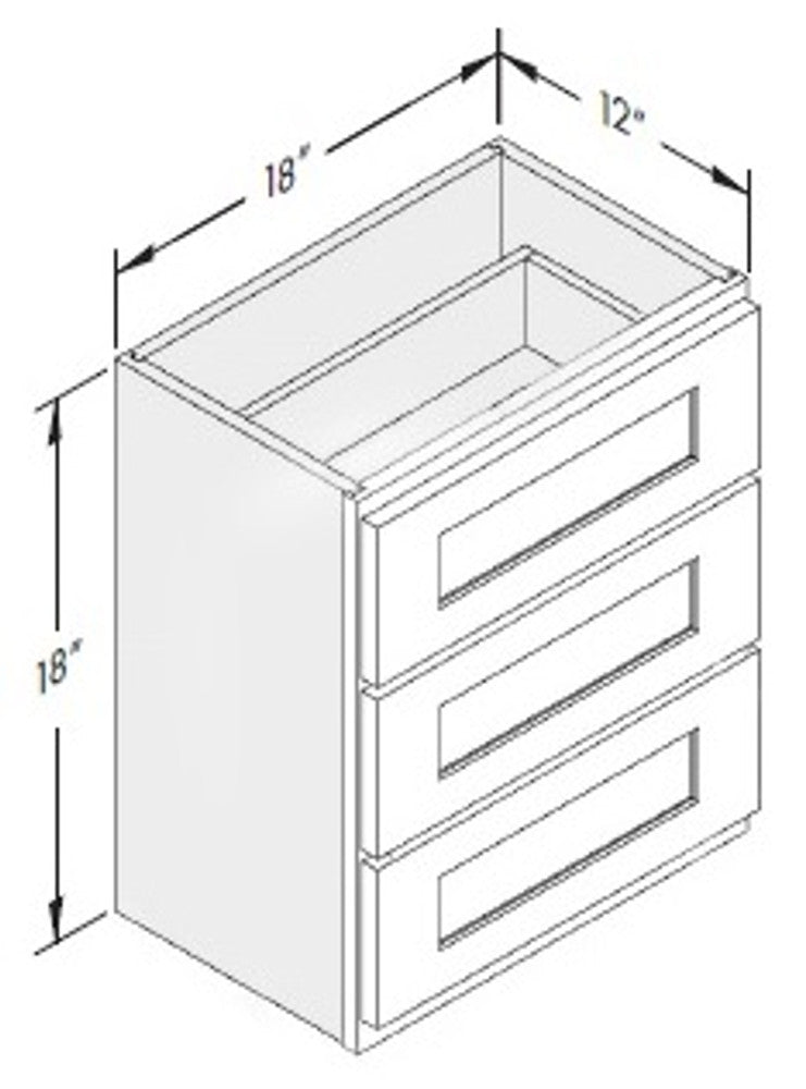 Cab-Tec Sturbridge White Bath Cabinet - SBW-WD1818