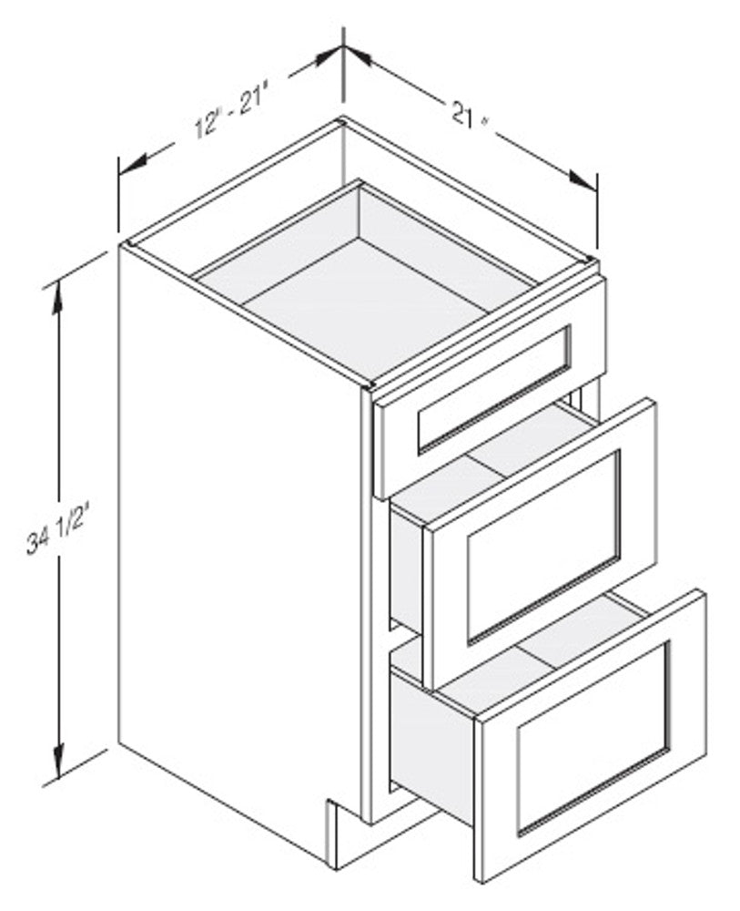 Cab-Tec Shaker Grey Bath Cabinet - SG-VDB1221