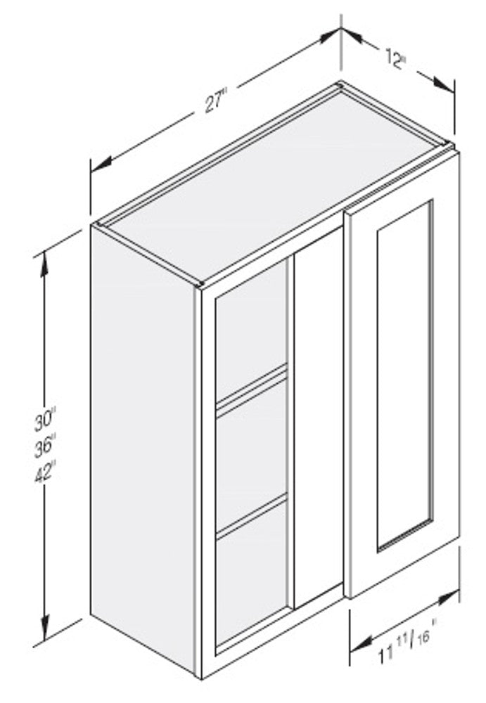 Cab-Tec Shaker Caramel Kitchen Cabinet - SC-WBL2736