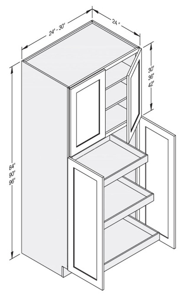 Cab-Tec Shaker Caramel Kitchen Cabinet - SC-WP3096