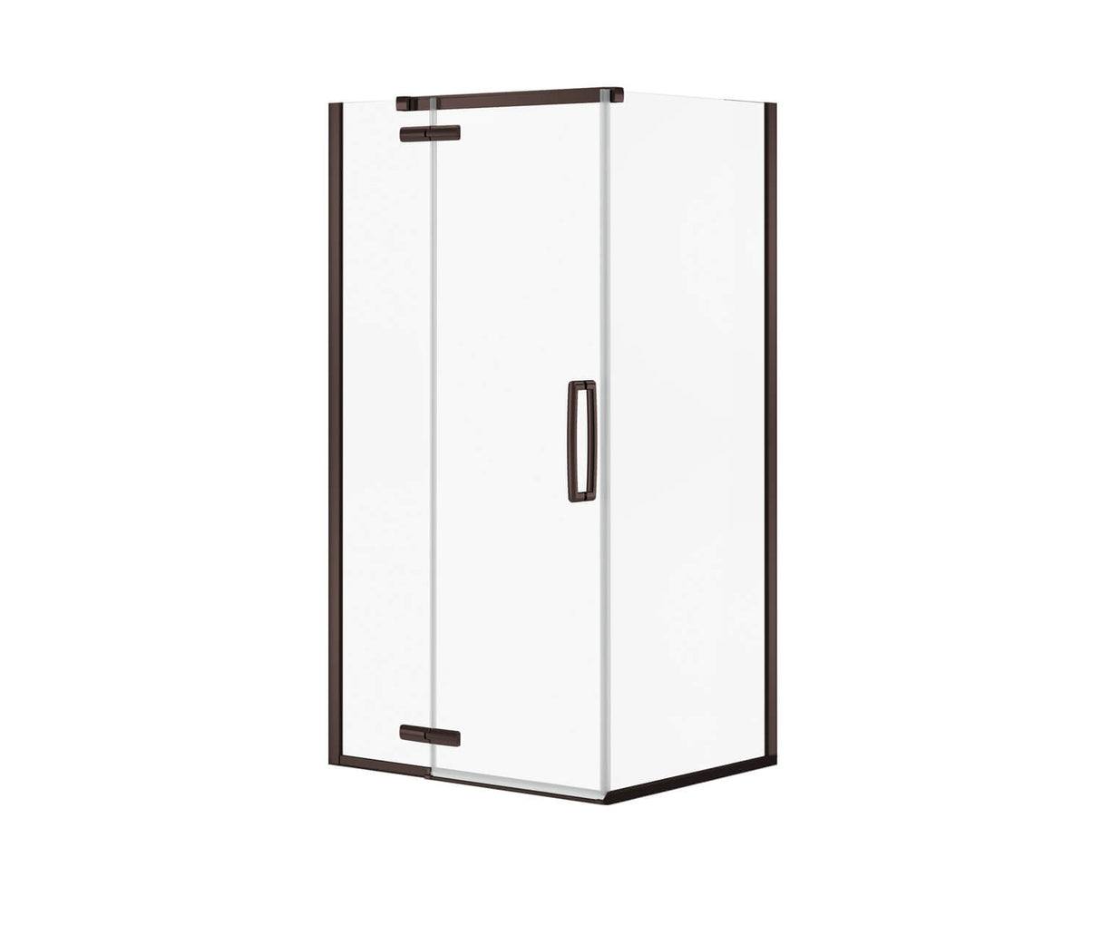 MAAX 137302-900-173-000 Hana Rectangular 42 x 34 x 75 in. 8mm Pivot Shower Door for Corner Installation with Clear glass in Dark Bronze