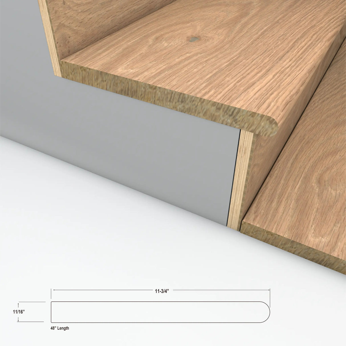 CALI Imagine Cypress Den Stair Tread 7601000117 48 x 11-13/16 x 1-1/16