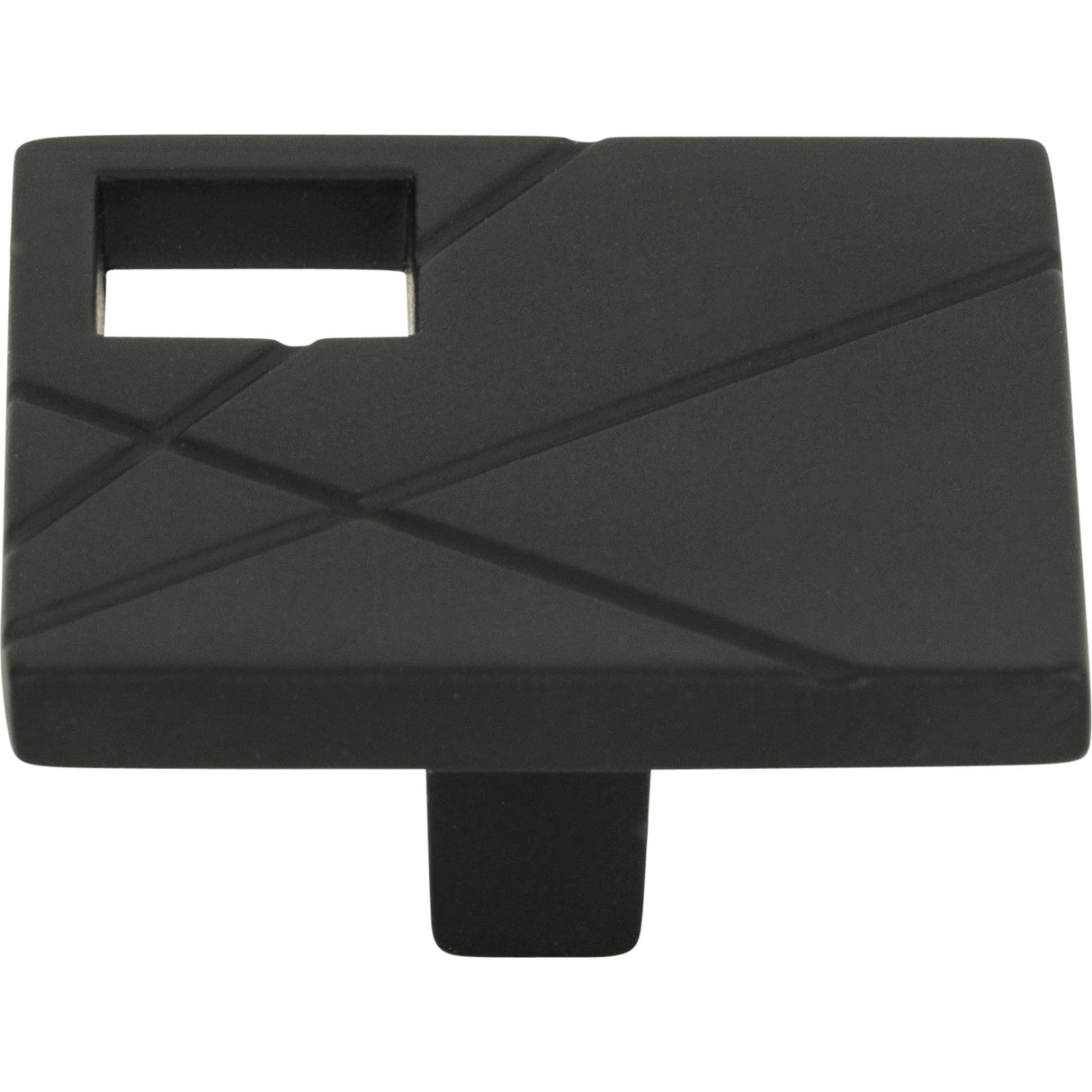 Atlas Homewares Modernist Left Square Knob 1 1/2 Inch Matte Black