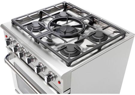 Capital 30-Inch Precision Series Freestanding 5 Sealed Burner Gas Range with 4.9 cu. ft. in Stainless Steel (MCR305)