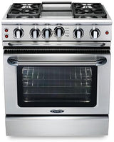 Capital 30" Precision Series Freestanding Gas Range with Self Clean, 4.1 cu. ft in Stainless Steel (GSCR304) Ranges Capital Natural Gas 4 Sealed Burners & Griddle 