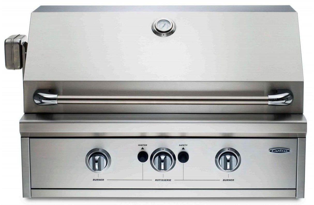 Capital 32" Professional Series Built-In Liquid Propane Grill with Standard Burners in Stainless Steel (PRO32RBIL)