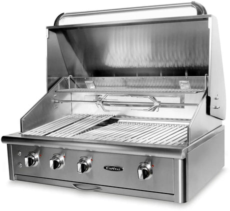 Capital 40" Precision Series Built-In Natural Gas/Liquid Propane Grill with Standard and Infrared Burners in Stainless Steel (CG40RBIN/L) Grills Capital Natural Gas Built-In 