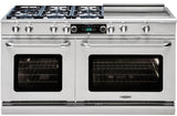 Capital 60" Connoisseurian Series Freestanding Dual Fuel Range with 9 cu. ft. Total Capacity Self Clean Double Ovens in Stainless Steel (CSB606BG) Ranges Capital Natural Gas 6 Sealed Burners and 24" Griddle 