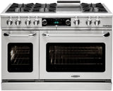 Capital Connoisseurian Series 48" Freestanding Dual Fuel Range with 7.8 cu. ft. Double Electric Ovens in Stainless Steel (COB484B2) Ranges Capital Natural Gas 6 Open Burners and 12" Griddle 