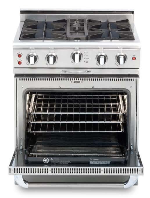 Capital Culinarian Series 30-Inch Freestanding All Gas Range with 4 Open Burners, 4.1 cu. ft. in Stainless Steel (CGSR304)