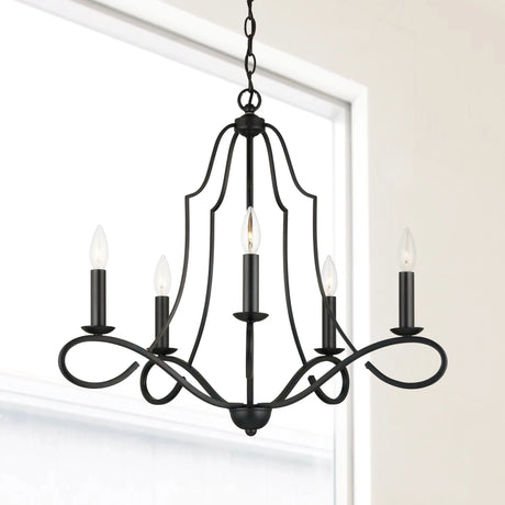 439551MB Capital Lighting Cameron 5 Light 27" Wide Taper Candle Chandelier