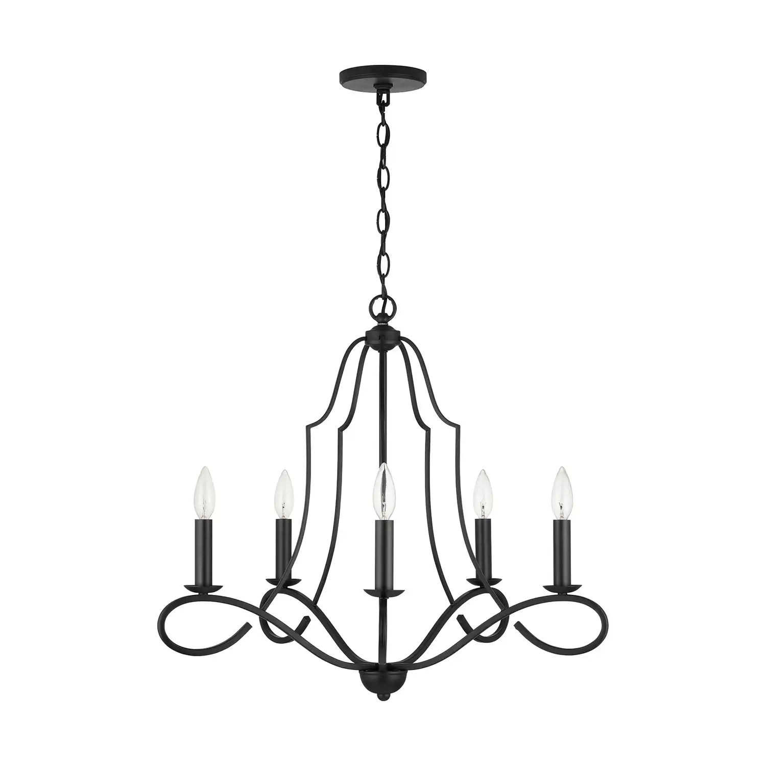 439551MB Capital Lighting Cameron 5 Light 27" Wide Taper Candle Chandelier