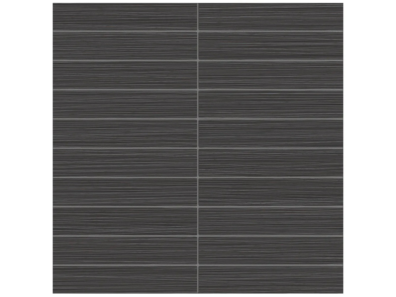 Anatolia Tile 1X6 Zera Annex Matte Carbon Stacked Mosaic. 1 Sheet = .96 Sq. Ft. 4501-0303-1 Carbon 1x6 - premium natural stone mosaic tile from Anatolia Tile, available at PoshHaus showroom in Keene, NH