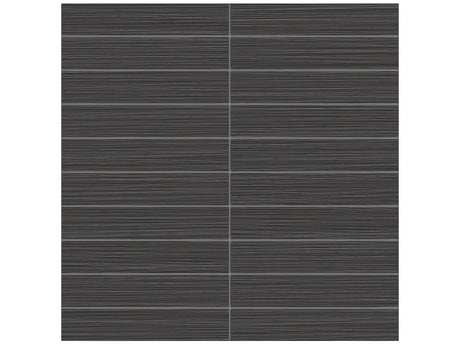 Anatolia Tile 1X6 Zera Annex Matte Carbon Stacked Mosaic. 1 Sheet = .96 Sq. Ft. 4501-0303-1 Carbon 1x6 - premium natural stone mosaic tile from Anatolia Tile, available at PoshHaus showroom in Keene, NH