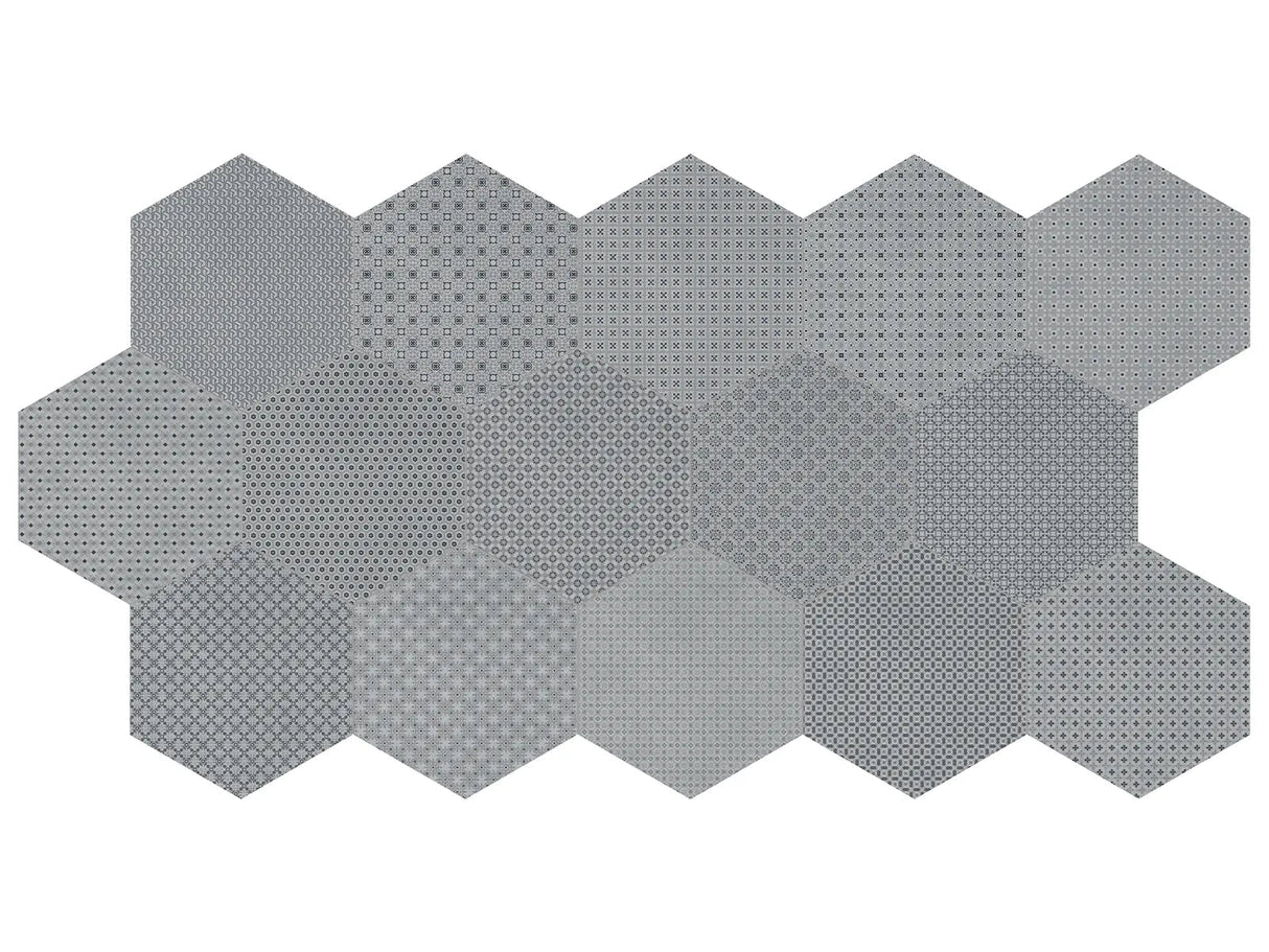 Anatolia Tile 8 Hex Tapestri Cashmere 4500-0985-0 Blend In Cashmere Blend Hexagon 8.5x8.5 - premium natural stone mosaic tile from Anatolia Tile, available at PoshHaus showroom in Keene, NH