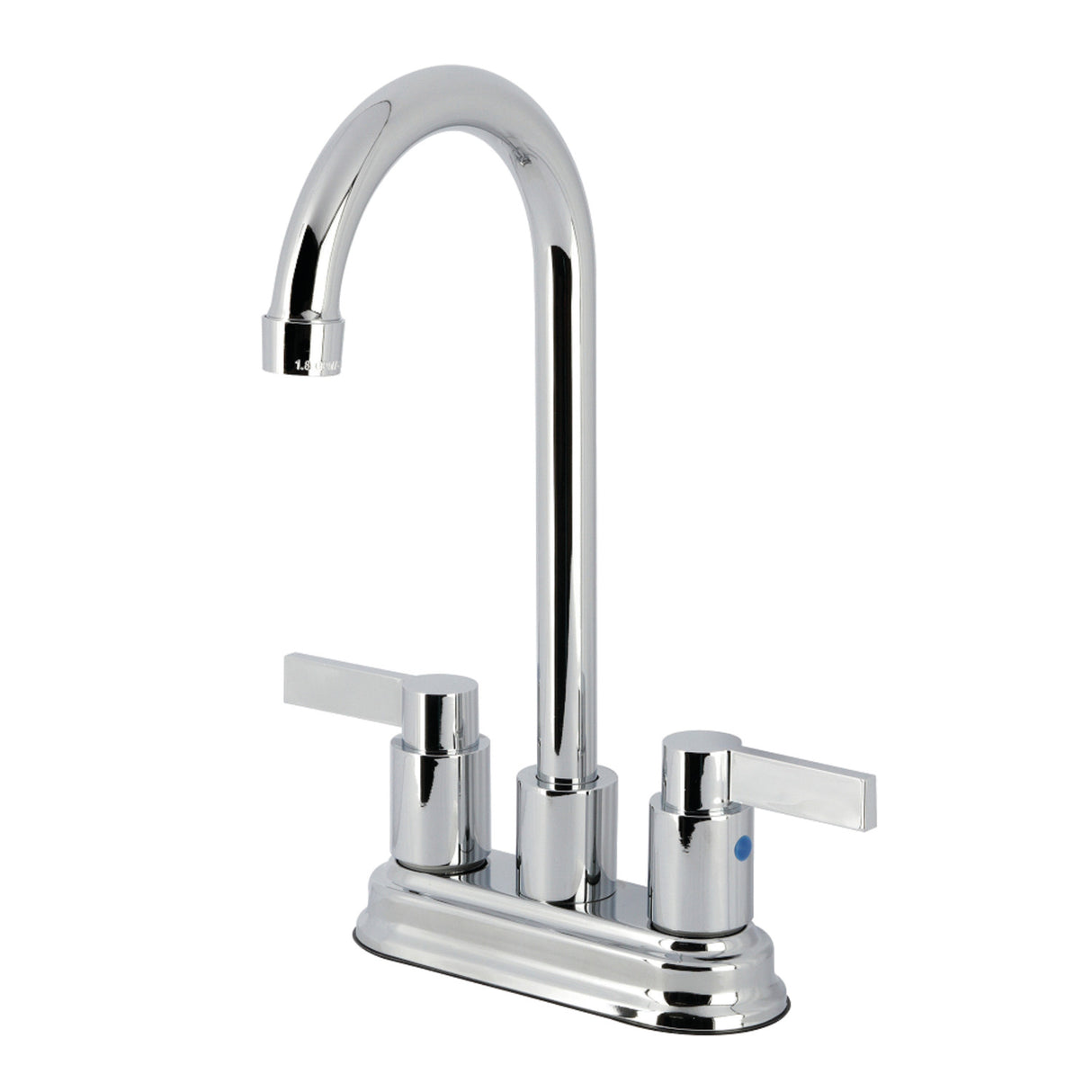 Kingston Brass KB8491NDL NuvoFusion 4" Centerset Bar Faucet, Polished Chrome