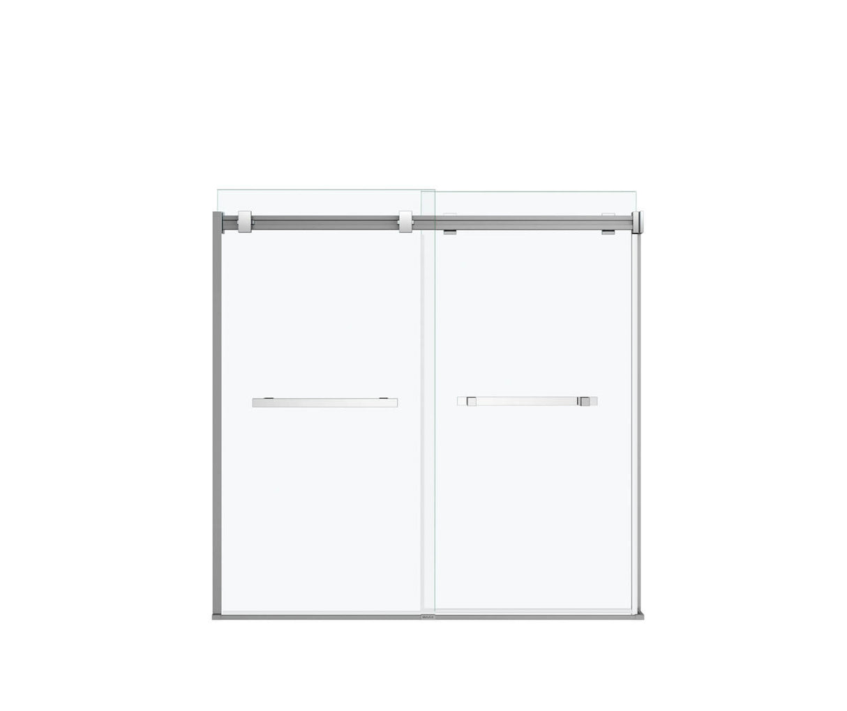 MAAX 136270-900-084-000 Duel 56-59 x 55 ½-59 in. 8 mm Bypass Tub Door for Alcove Installation with Clear glass in Chrome